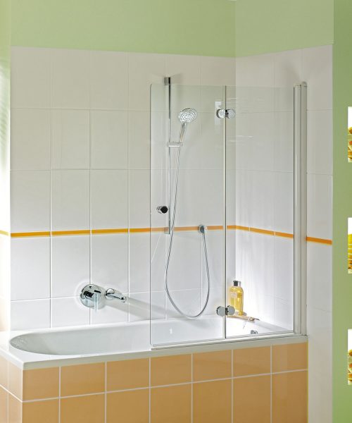 Duschkabine an Badewanne